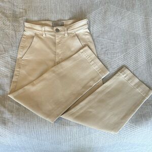 Everlane straight leg crop; size 0 SHORT; bone